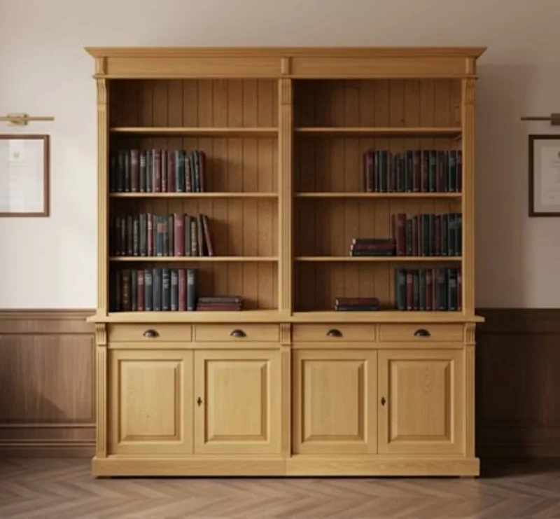 Casa Padrino Bücherregal im Landhausstil, 223 x 51 x 240 cm