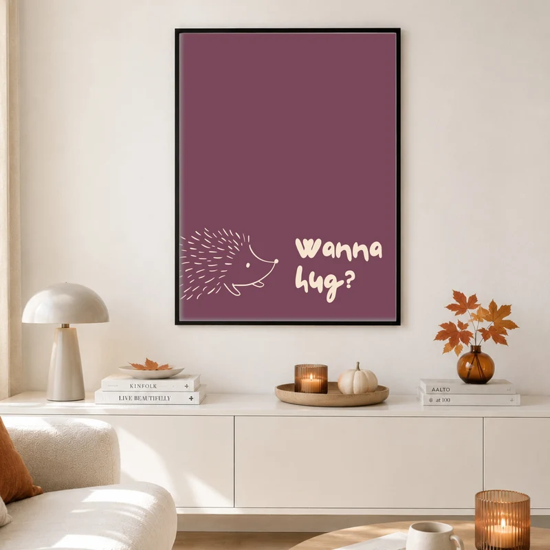 Igel Wanna Hug Poster