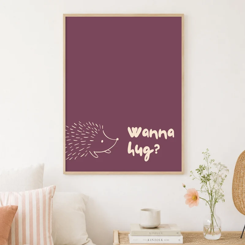 Igel Wanna Hug Poster