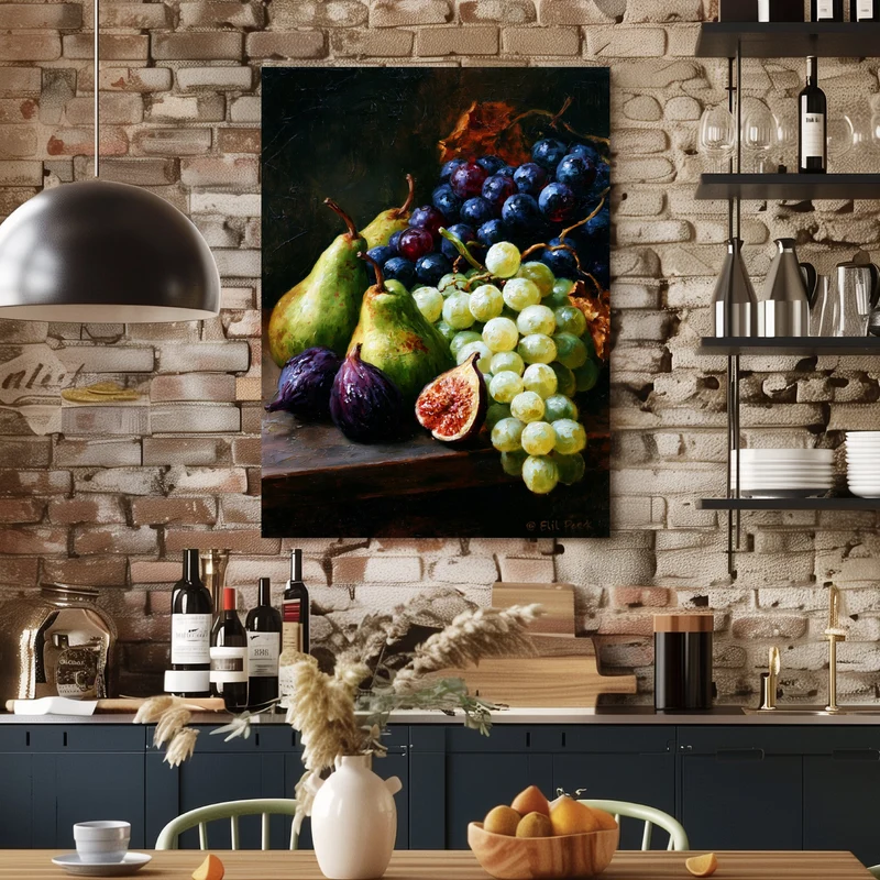 Stillleben mit Herbstfrüchten Leinwand