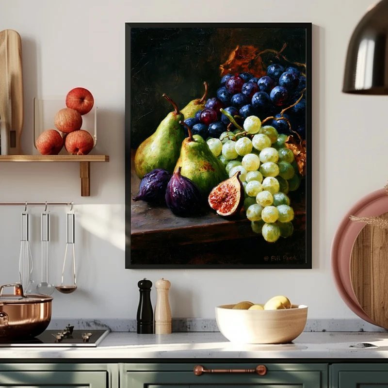 Stillleben mit Herbstfrüchten Poster