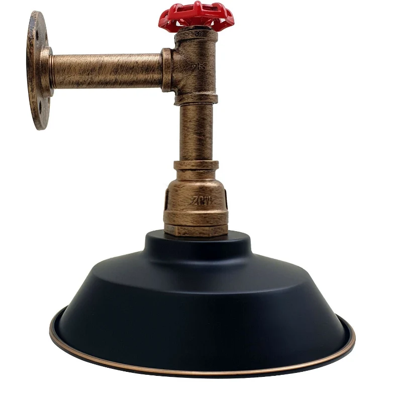 Industrial Rohr Wandleuchte Metall E27 Wandlampe~2044