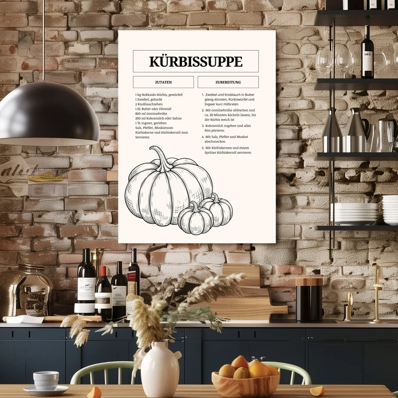 Kürbissuppe Rezept Vol. I Poster