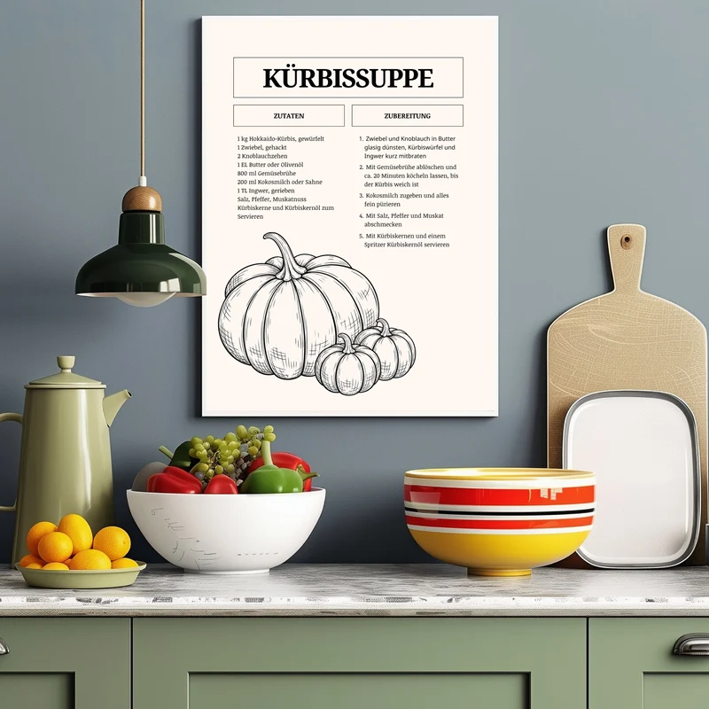 Kürbissuppe Rezept Vol. I Poster