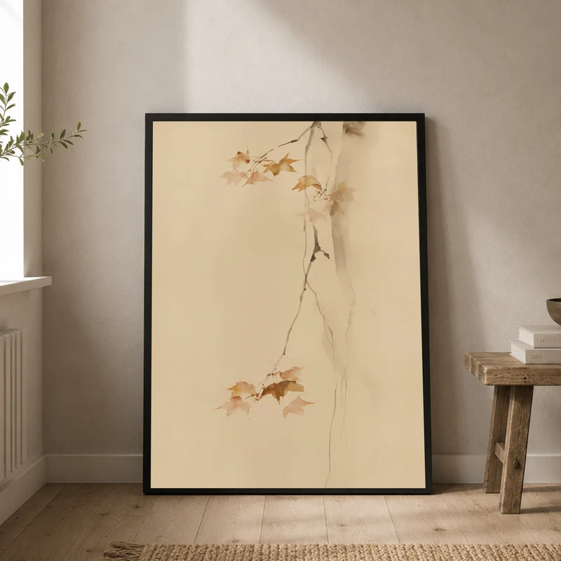 Herbstäste im Fallen Poster