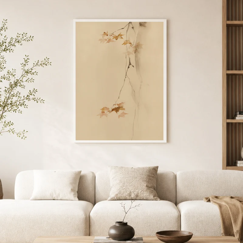 Herbstäste im Fallen Poster