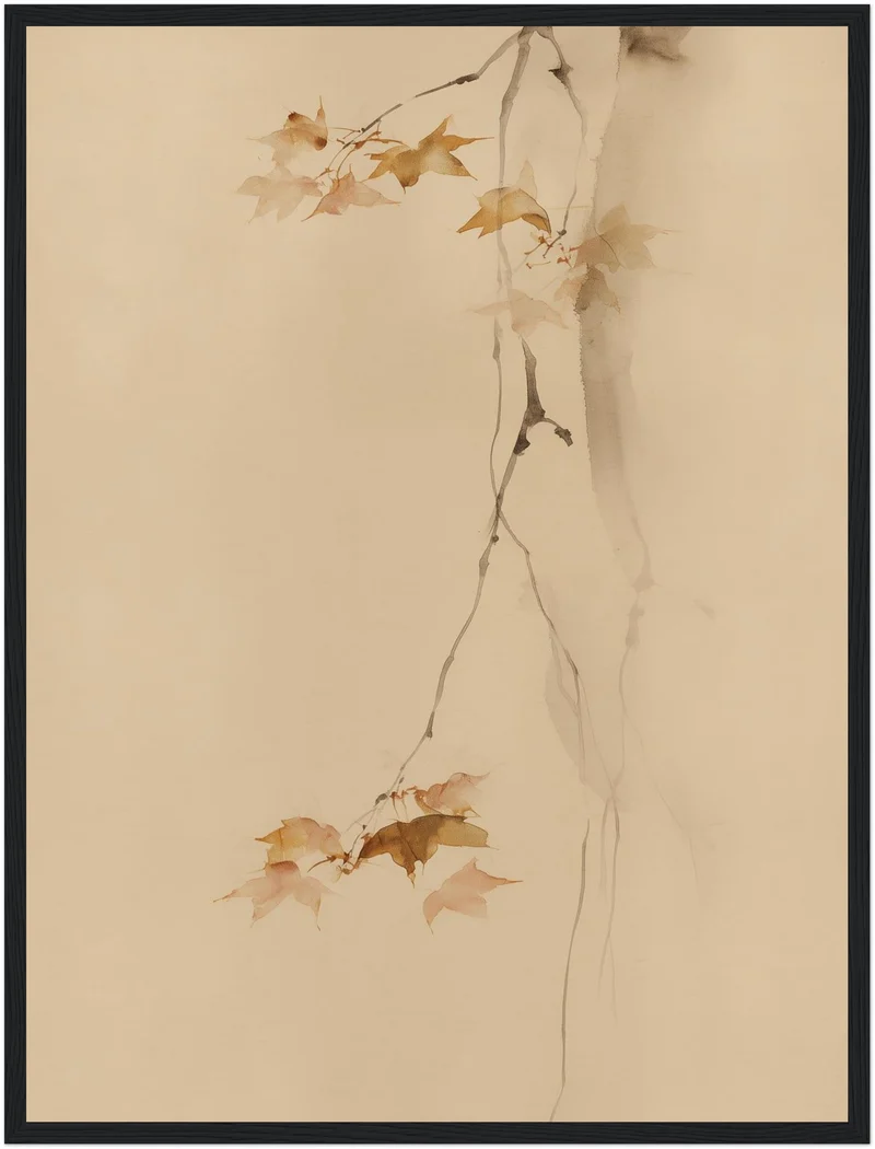 Herbstäste im Fallen Poster
