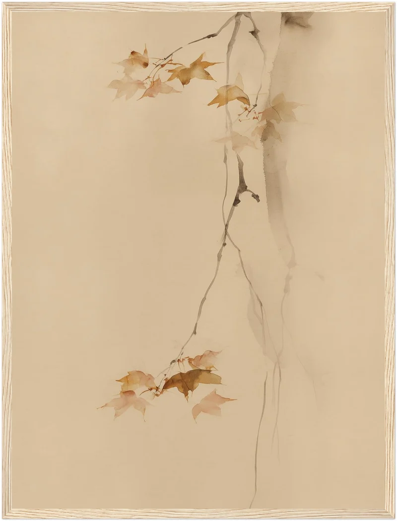 Herbstäste im Fallen Poster