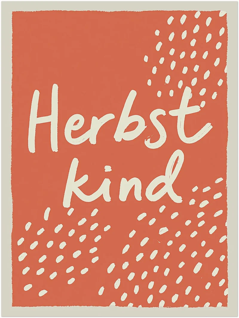 herbstkind-schriftzug Leinwand
