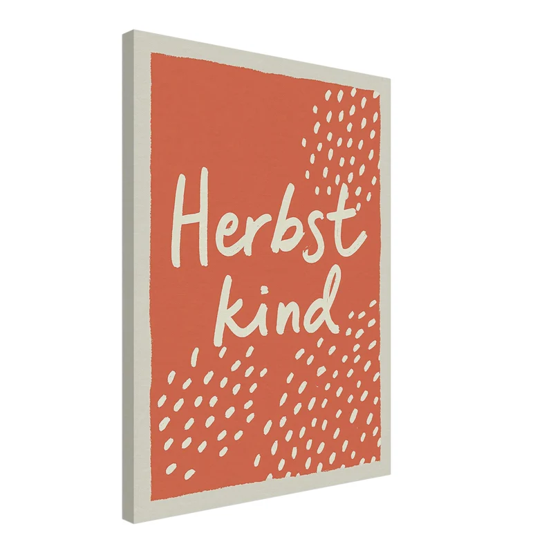 herbstkind-schriftzug Leinwand