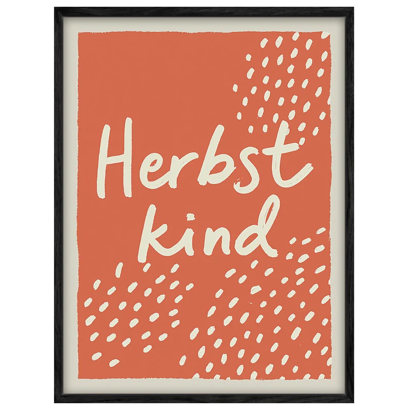 herbstkind-schriftzug Leinwand