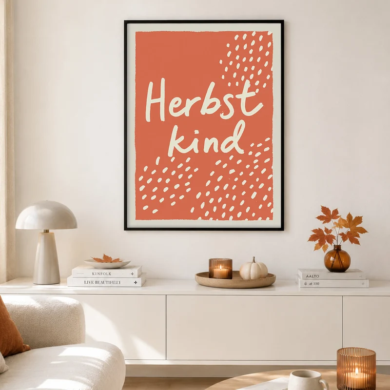 herbstkind-schriftzug Poster