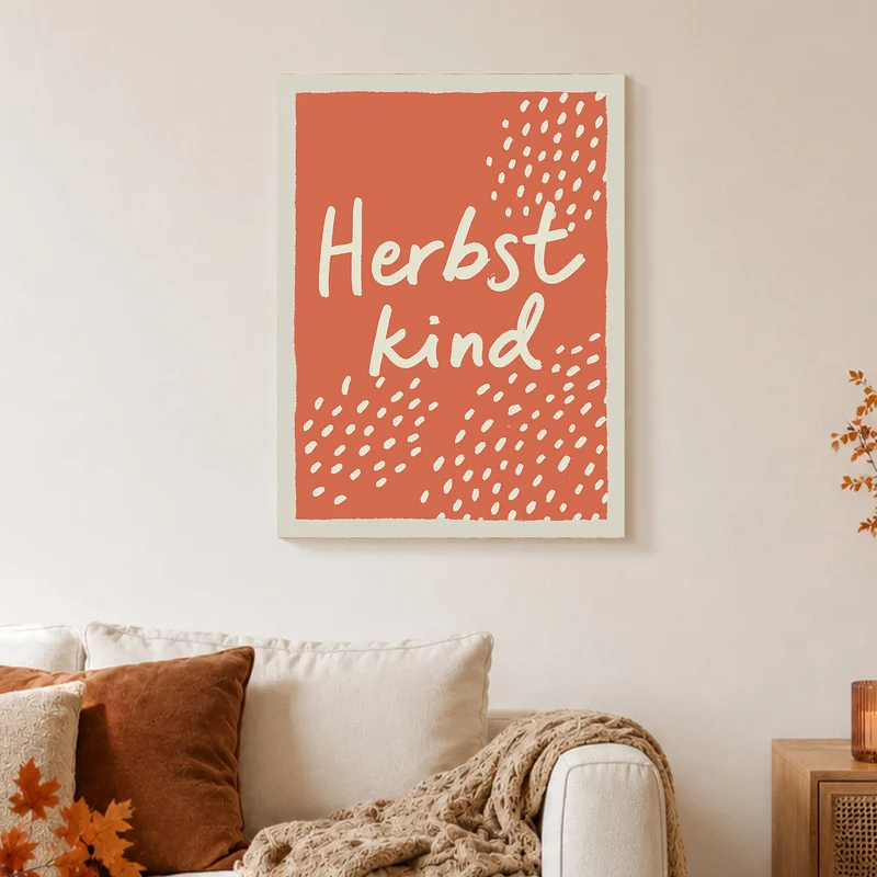 herbstkind-schriftzug Poster