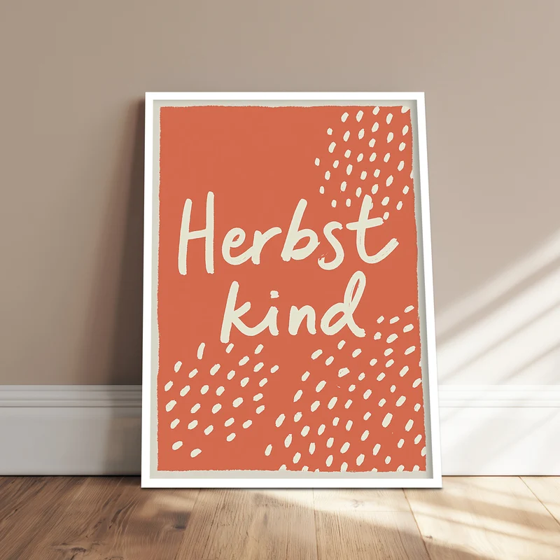 herbstkind-schriftzug Poster