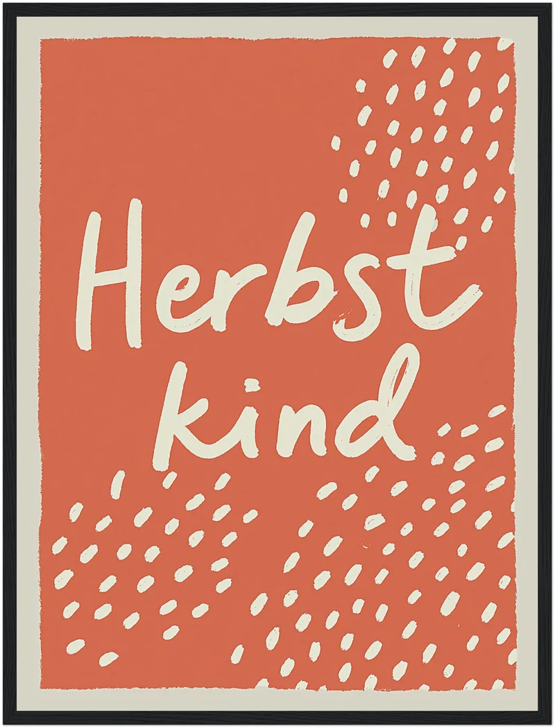 herbstkind-schriftzug Poster