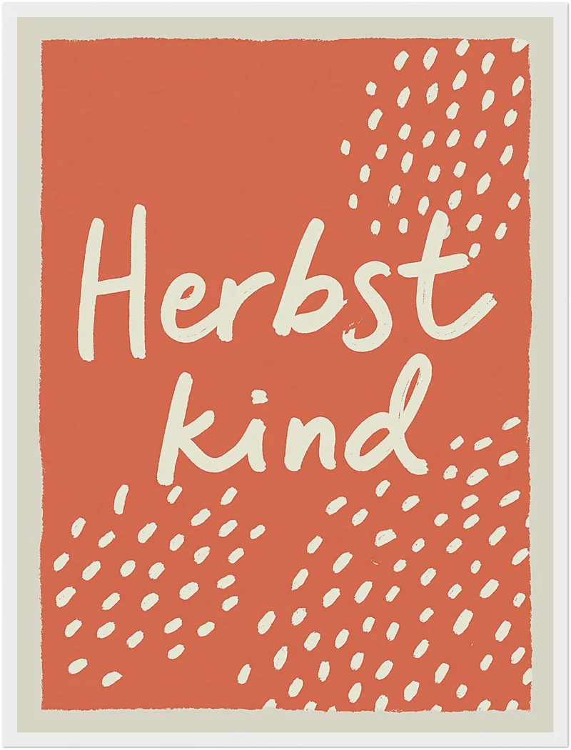 herbstkind-schriftzug Poster