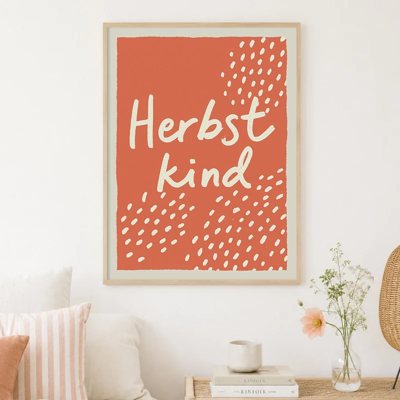 herbstkind-schriftzug Poster