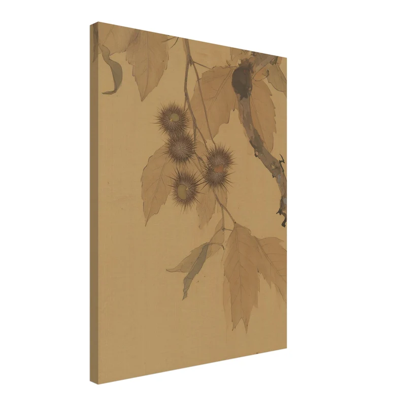 Kastanien im Herbstlicht Leinwand