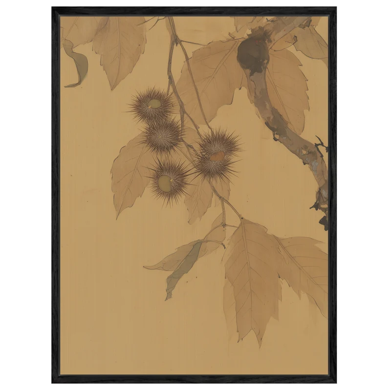 Kastanien im Herbstlicht Leinwand