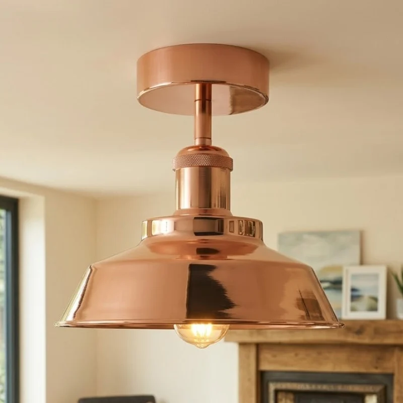 lidsone.comckenleuchte Roségold 22cm Retro Design E27 ~2039