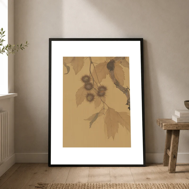 Kastanien im Herbstlicht Poster