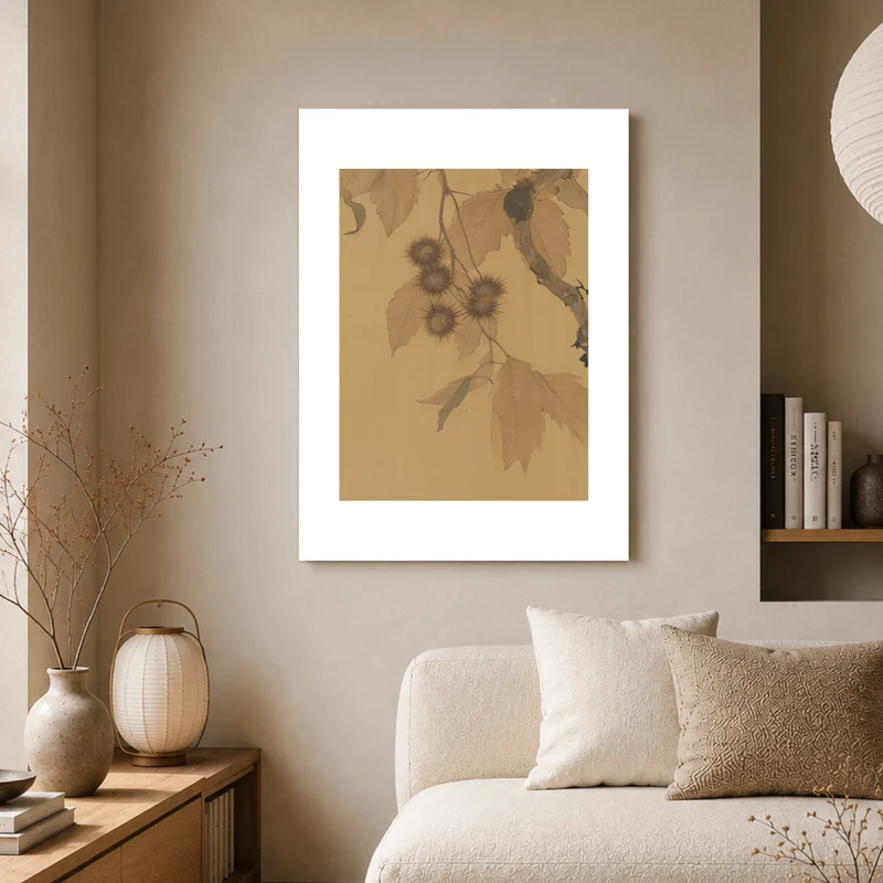 Kastanien im Herbstlicht Poster
