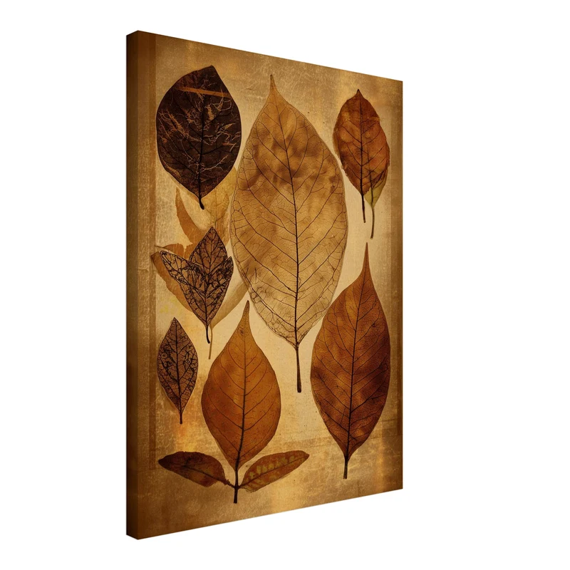 Getrocknete Blätter Herbarium Leinwand