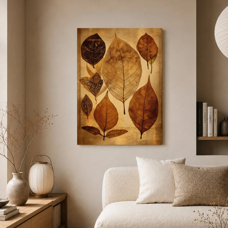 Getrocknete Blätter Herbarium Poster