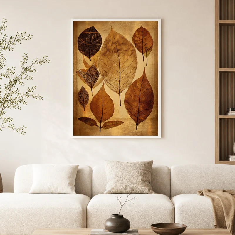 Getrocknete Blätter Herbarium Poster