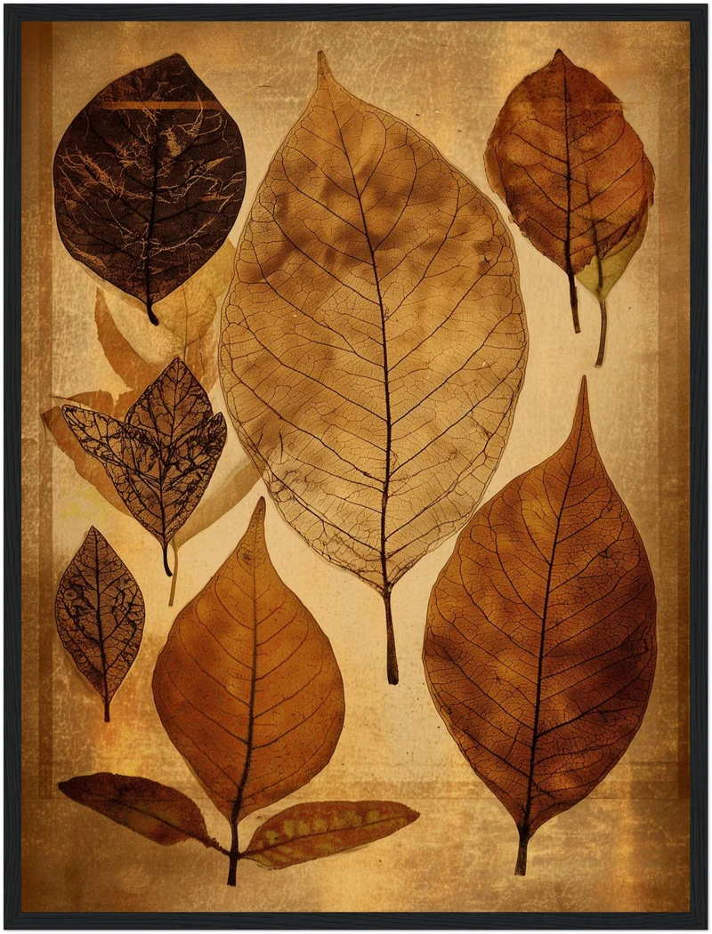 Getrocknete Blätter Herbarium Poster