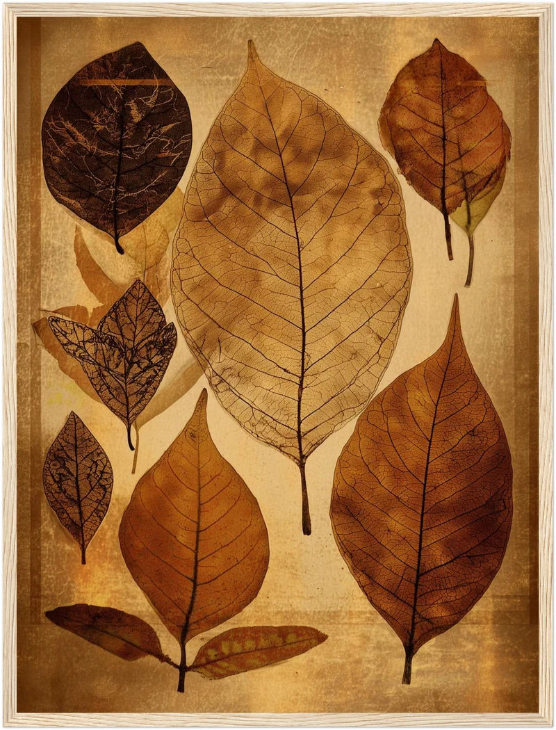 Getrocknete Blätter Herbarium Poster