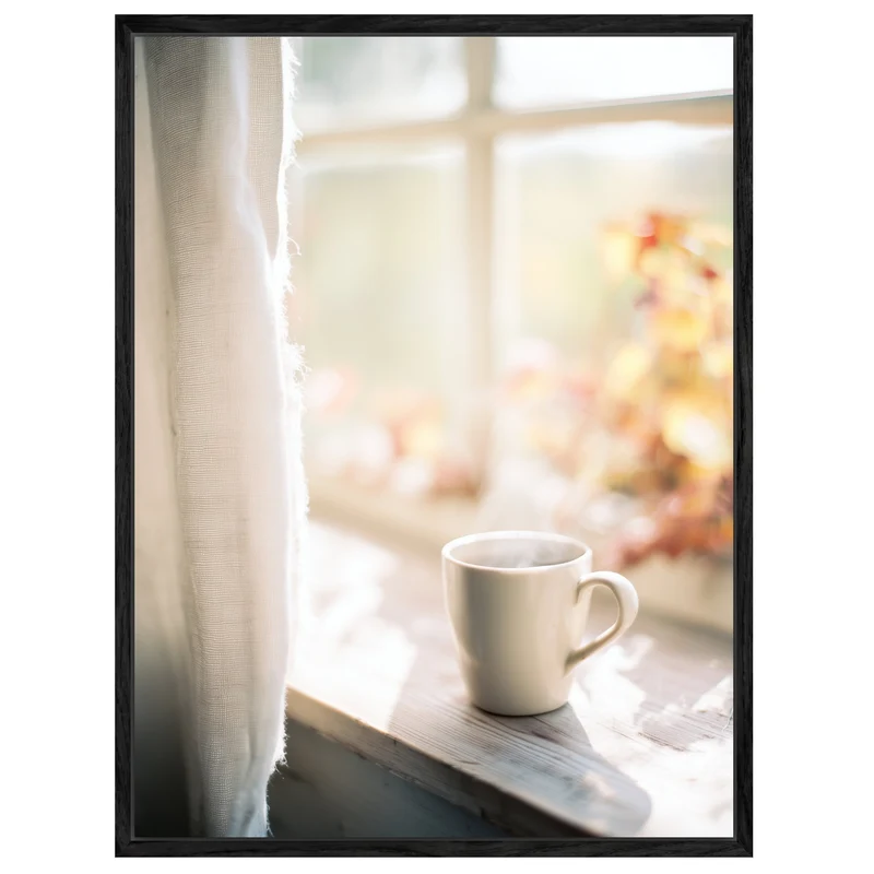 Stille Morgentasse am Fenster Leinwand