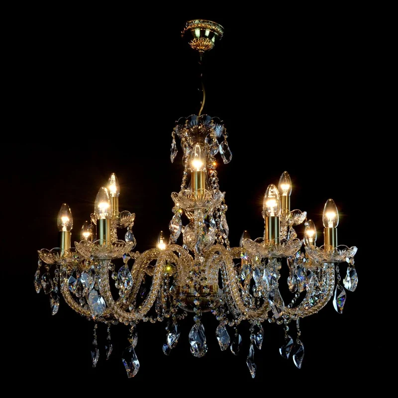 Casa Padrino Luxus Barock Kristall Kronleuchter Silber Ø 78 x H. 60 cm - Prunkvolle Messing Kronleuchter mit böhmischem Kristallglas - Barock Möbel - Edel & Prunkvoll