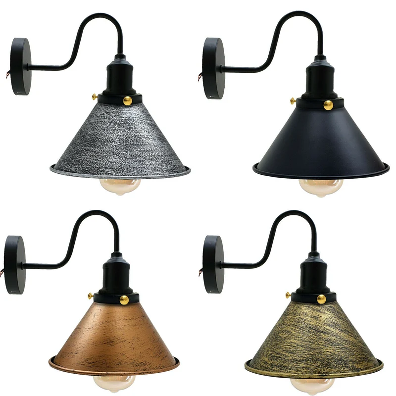 Vintage wandleuchte innen modern led Kegelschirm~1761