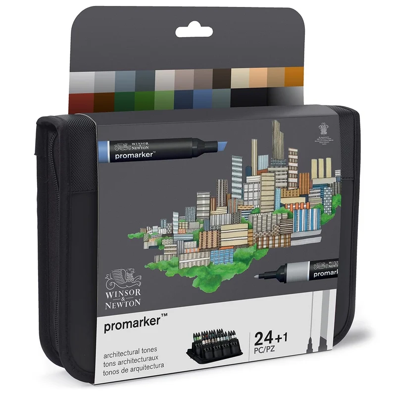 Winsor & Newton - ProMarker Architectural Wallet 24+1 Set