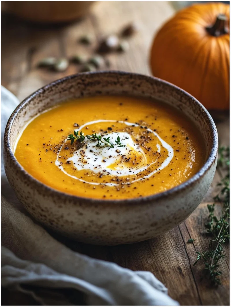 Goldene Kürbissuppe Herbst Poster