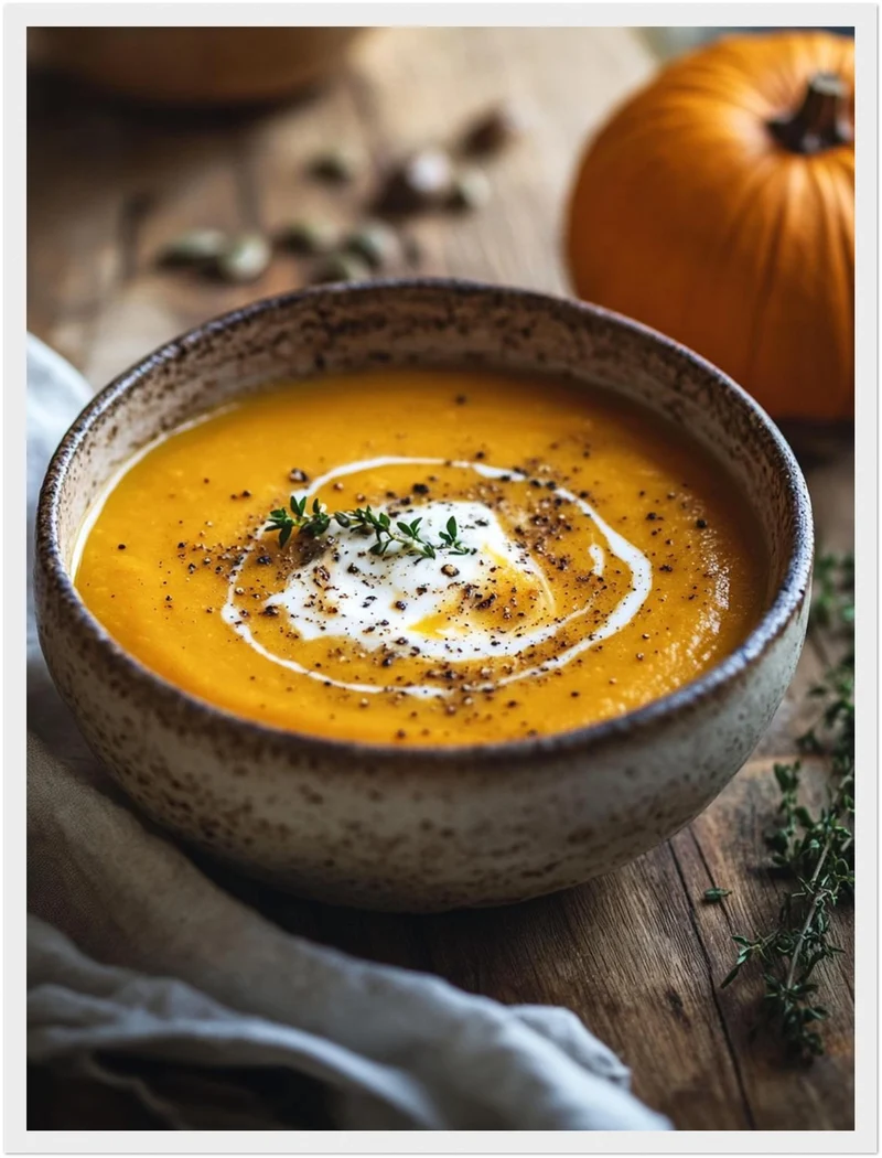 Goldene Kürbissuppe Herbst Poster