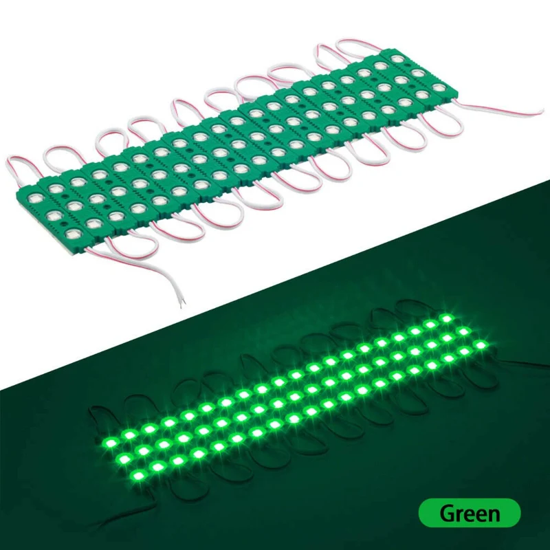 10x LED Module 12V Grün IP65 Ideal für Werbeschilder ~1749