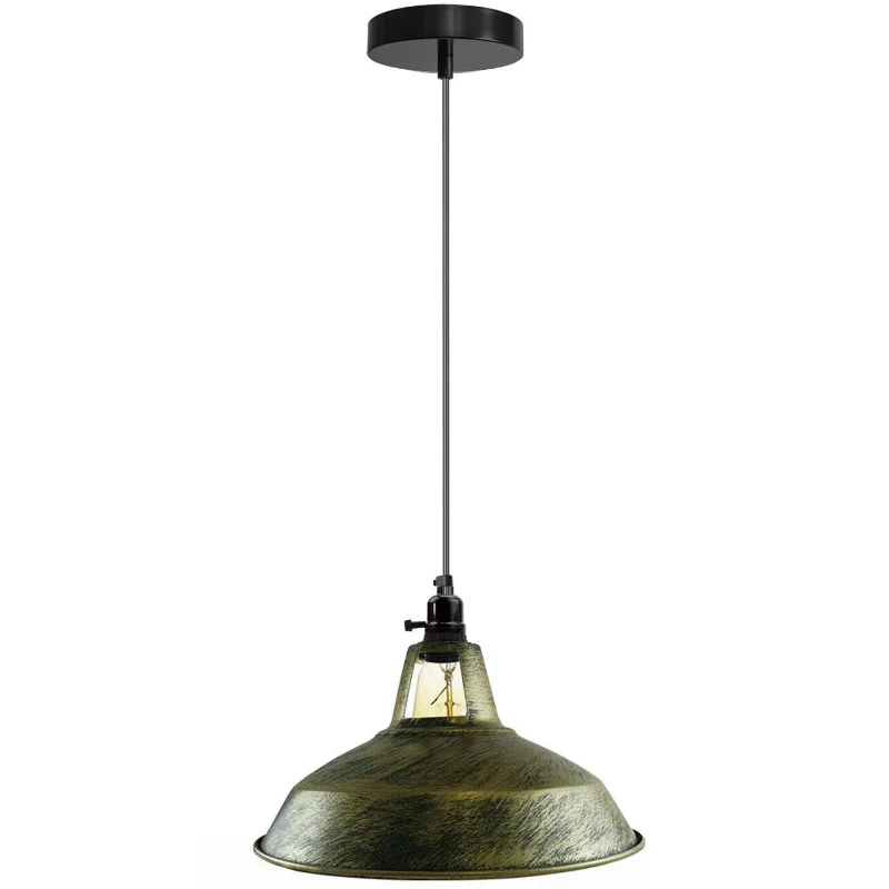 Vintage Industrial Pendelleuchte mit Deckenschalter ~1700