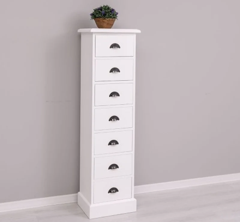 Casa Padrino Kommode im Landhausstil mit 7 Schubladen, 43 x 33 x 150 cm