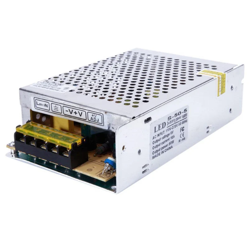5V 10A 50W IP20 LED-Transformator-Treiber-Schaltnetzteil ~1861