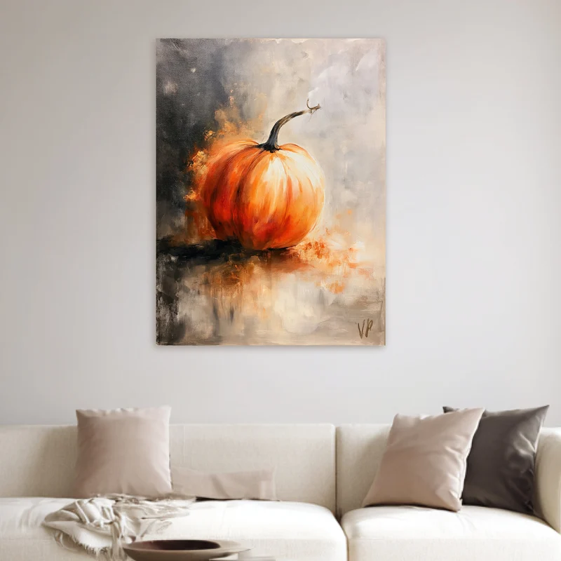 Kürbis im Herbstlicht Poster