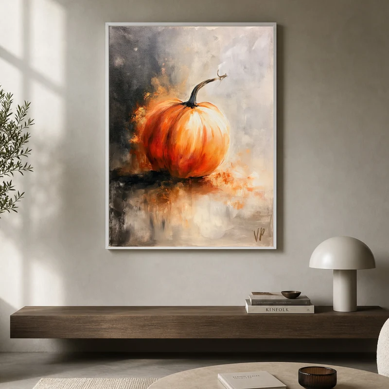Kürbis im Herbstlicht Poster