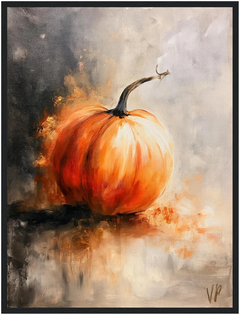 Kürbis im Herbstlicht Poster