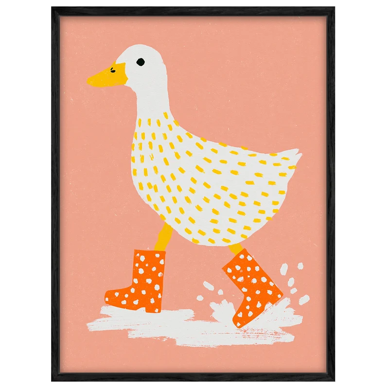 Ente mit Gummistiefeln Leinwand