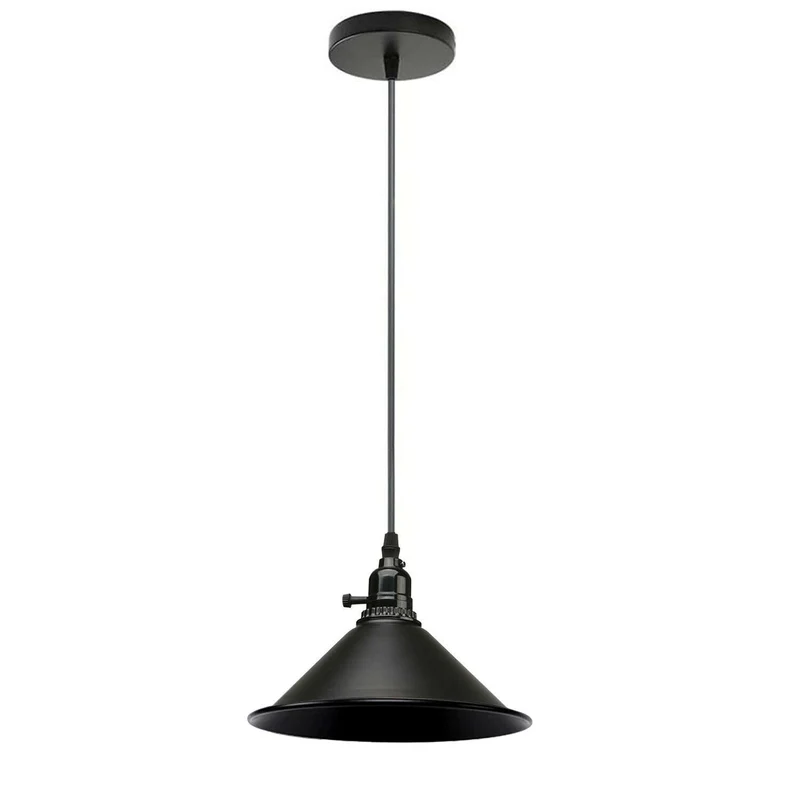 Vintage Industrie 3-Wege Deckenpendelleuchte Metall Retro Loft Hang Lampenschirm~1678