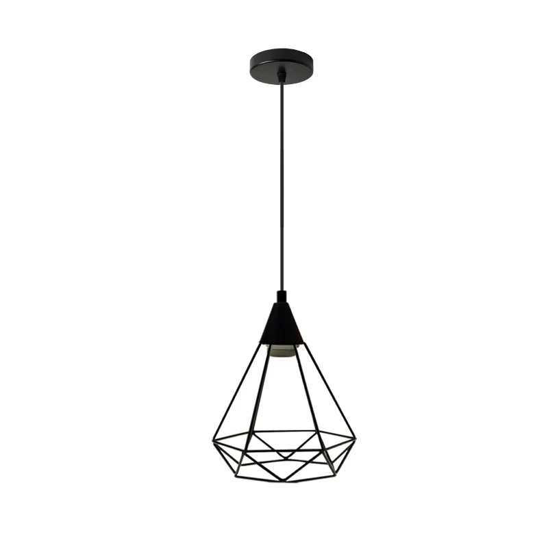 Deckenleuchte käfig design Schirm 20cm Hängelampe schwarz~1894