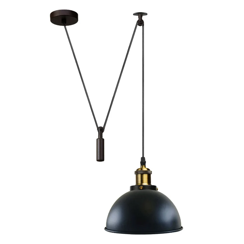 Pendelleuchte Schwarz Ø 21cm | Lampenschirm Decke Hängelampe~1602
