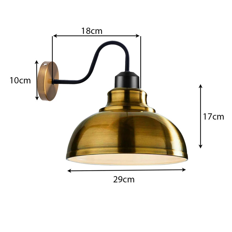 Schaltbare Wandleuchte Metall Industriestil E27 60W 110-240V, modernes Retro-Design~1601