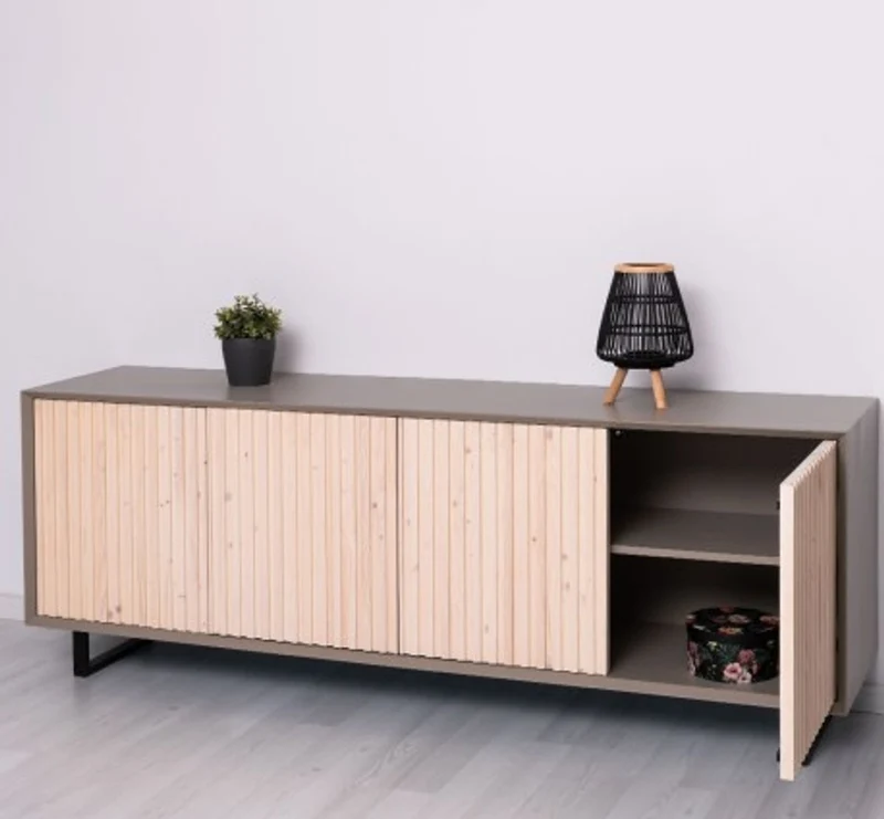 Casa Padrino Kommode im Landhausstil mit 4 Türen, 214 x 50 x 78 cm